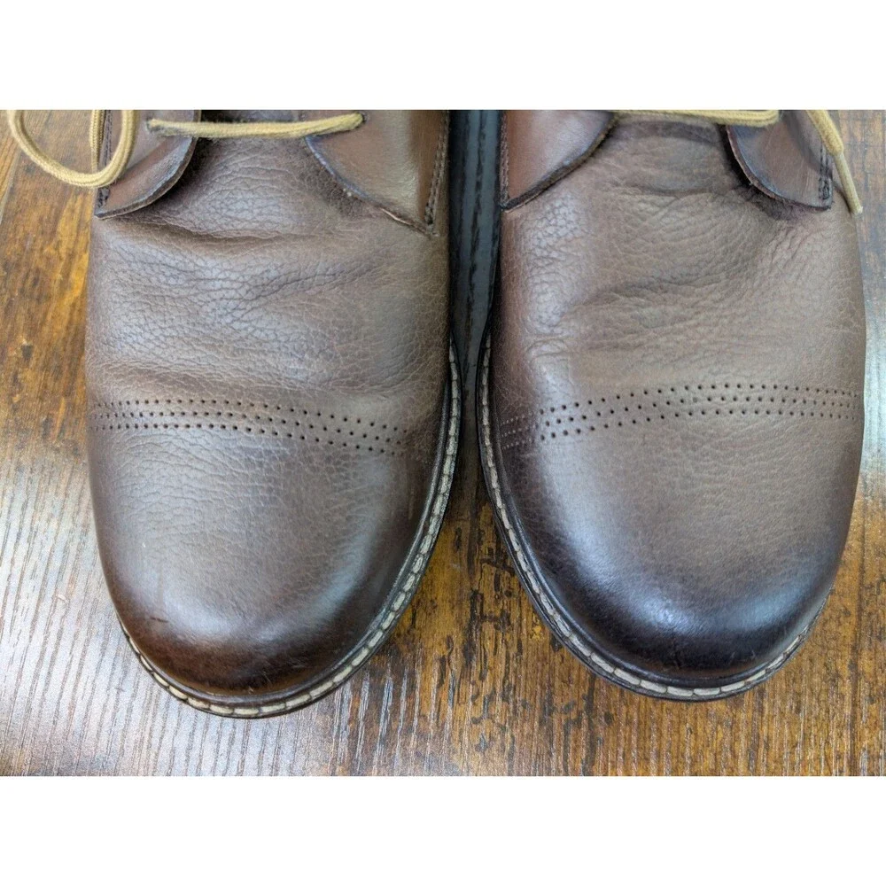 Olukai Walino Shoe Men's 9M Brown Leather Lace Up Casual Oxford Loafer